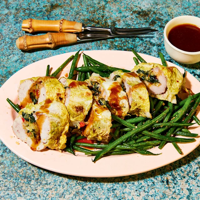 Lau Lau-style Pork Parcels with Orange Butter Sauce