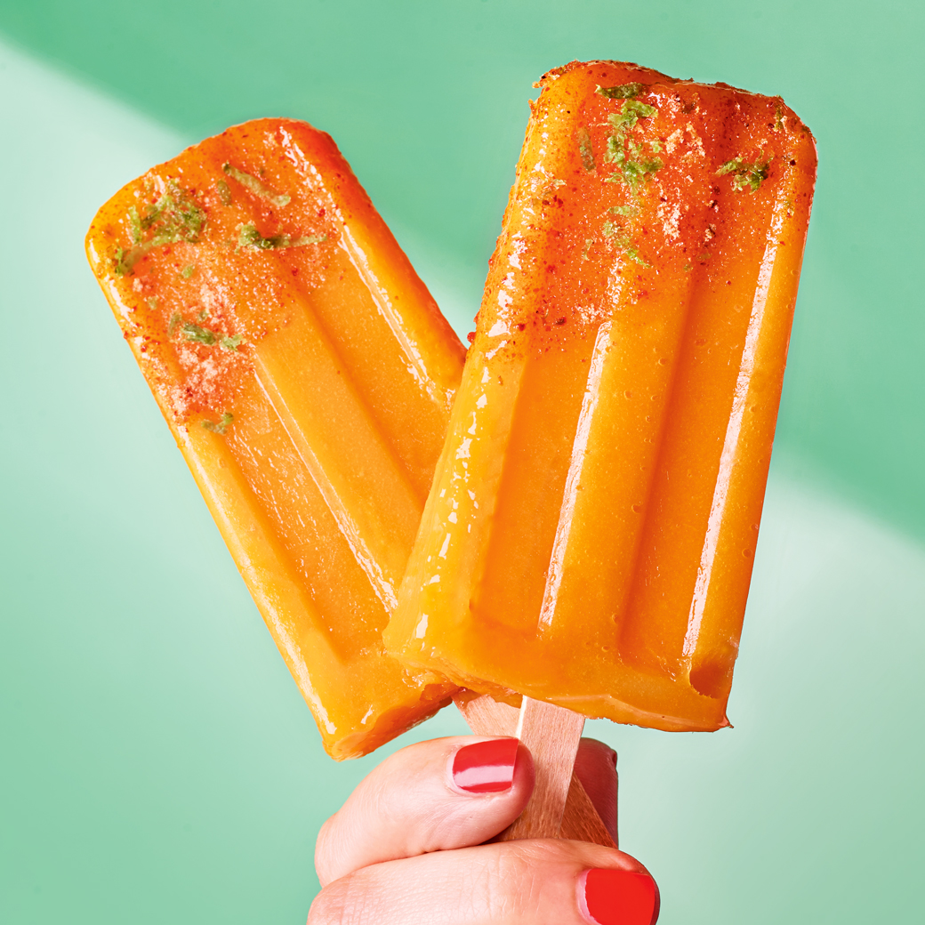 Mango and Lime Paletas with Sweet Chilli Dust