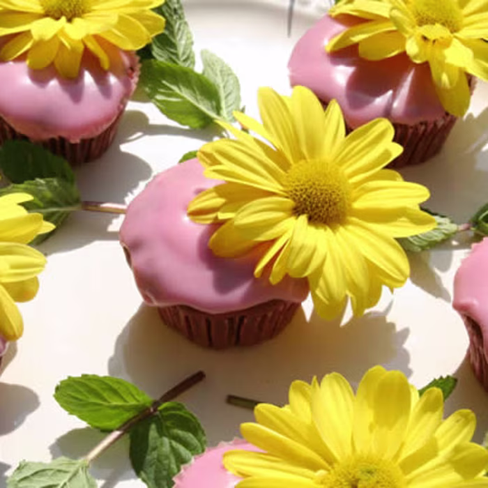 Squidgy Chocolate and Beetroot Muffins with Rosy Pink Icing