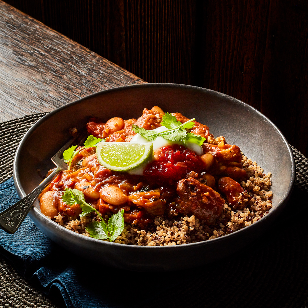 Smoky Aubergine and Butter Bean Curry