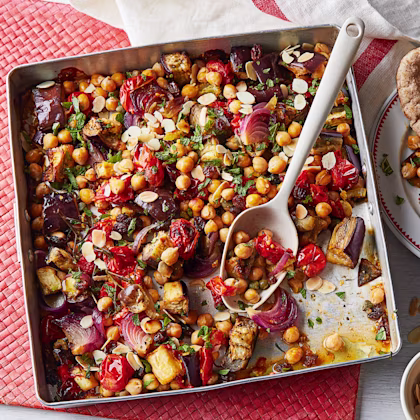 Caponata Chickpea Traybake