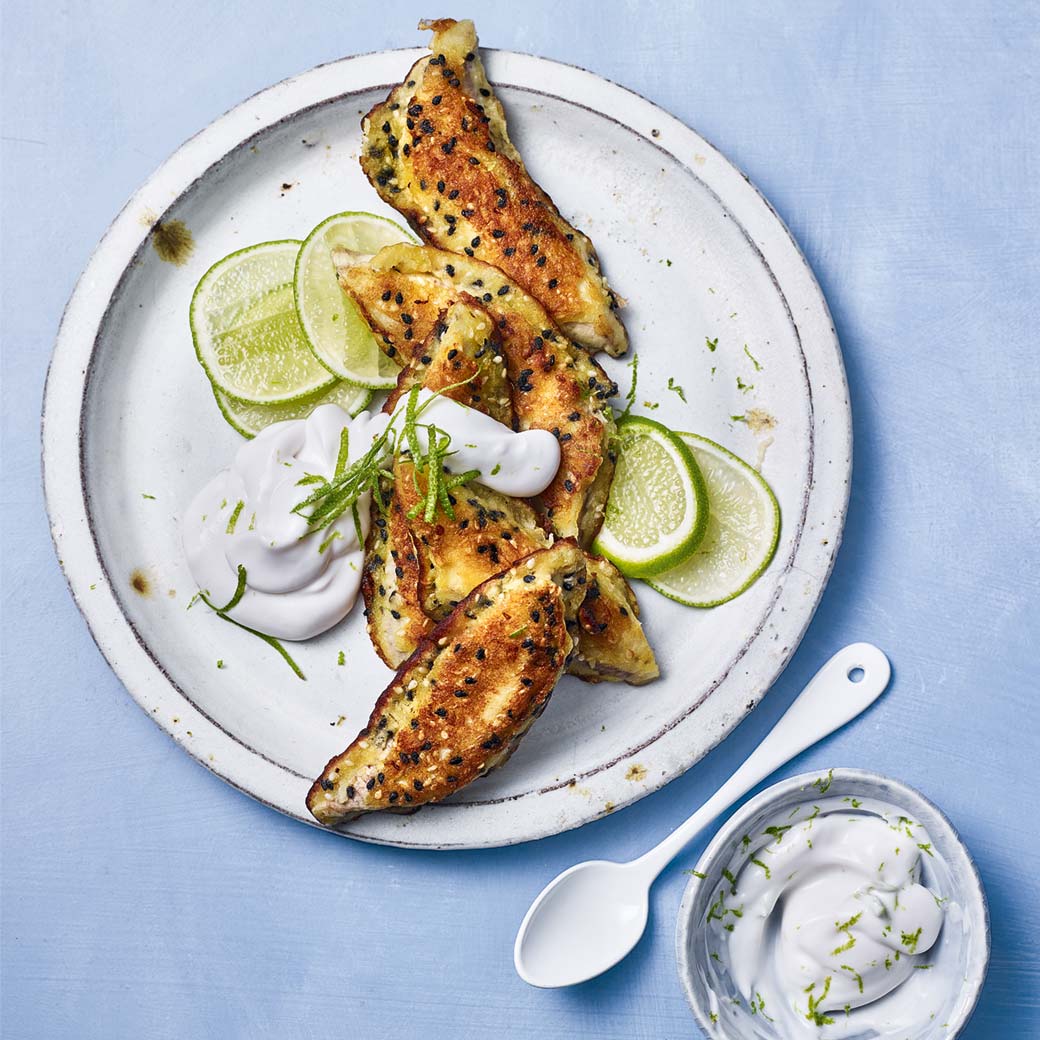 Sesame-And-Coconut-Dipped Banana Fritters