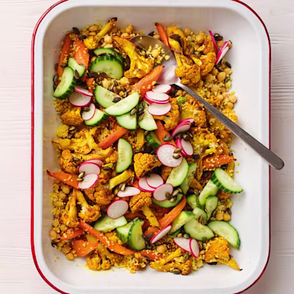 Turmeric Cauliflower and Carrot Couscous Salad