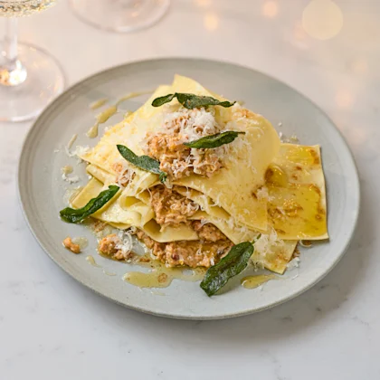 Easy Crab Ravioli with Brown Butter and Sage