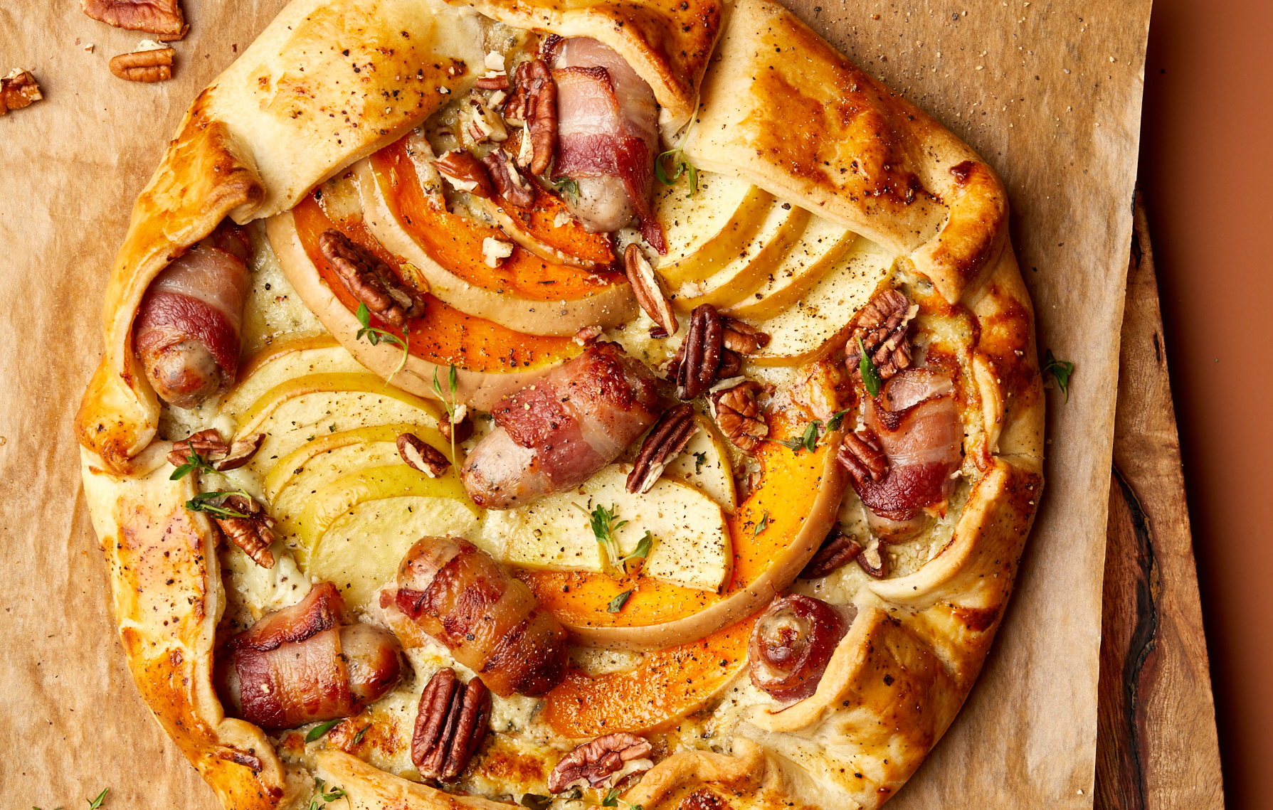 Pigs in Blankets Autumnal Galette