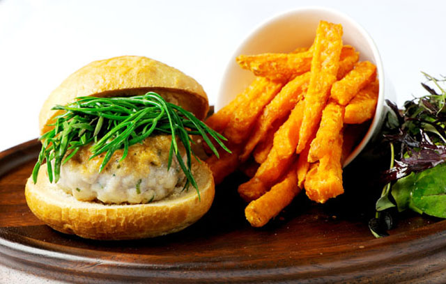 Simon Hulstone's Squid and Mackerel Burger