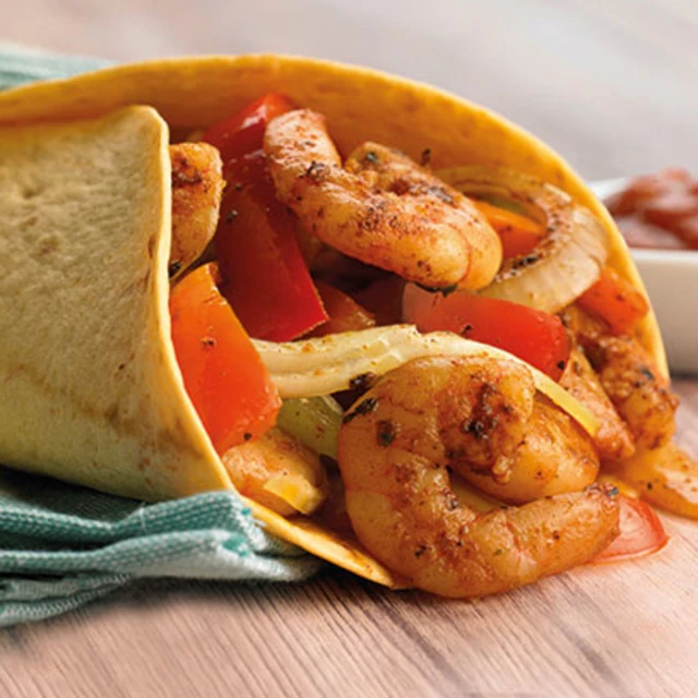 Prawn Fajitas with Lemon Rice