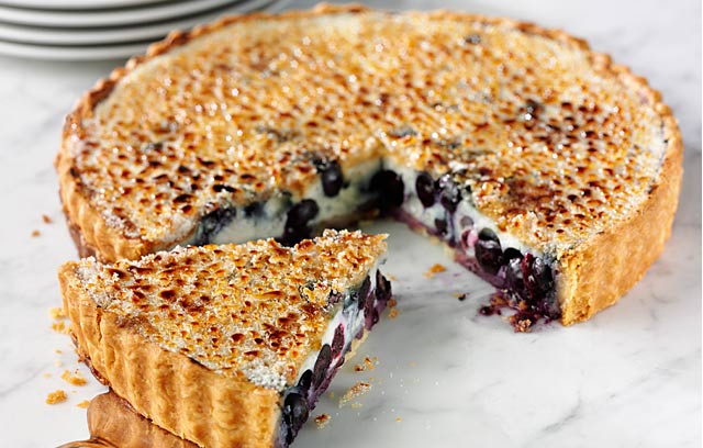 Caramelised Blueberry Tart