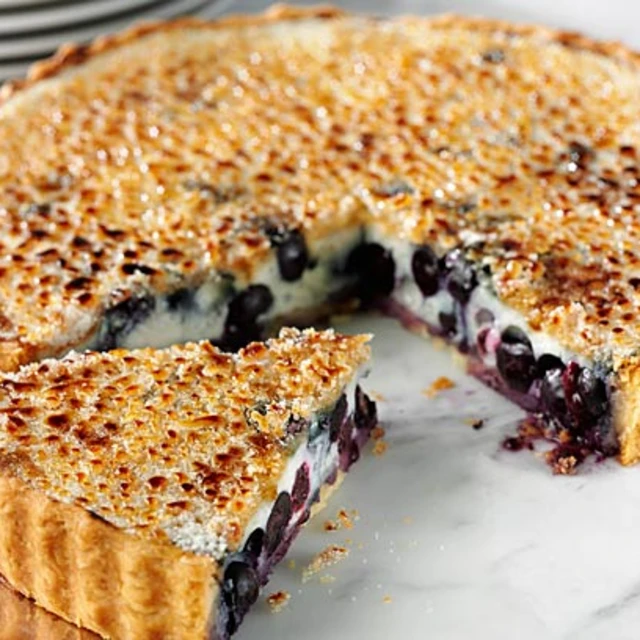 Caramelised Blueberry Tart