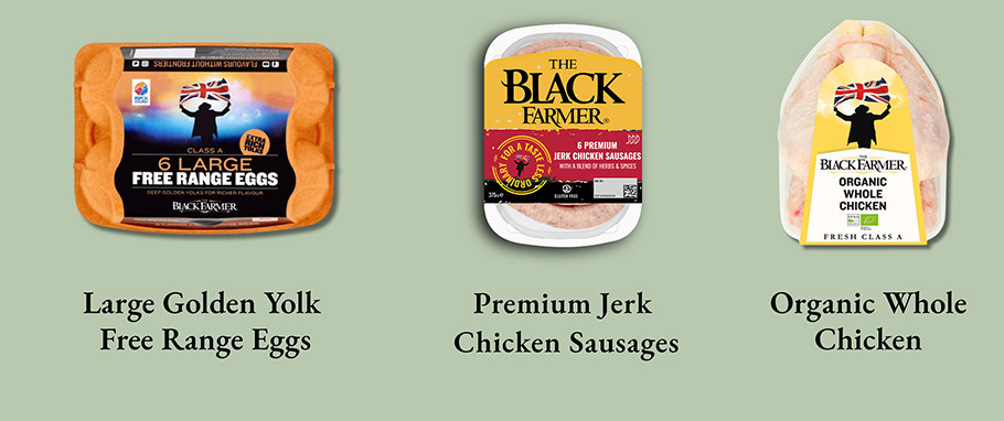 Large Golden Yolk Free Range Eggs | Premium Jerk Chicken Sausages | Organic Whole Chicken