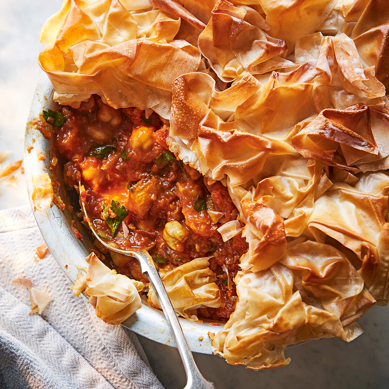 Moroccan-Style Vegetable Tagine Pie