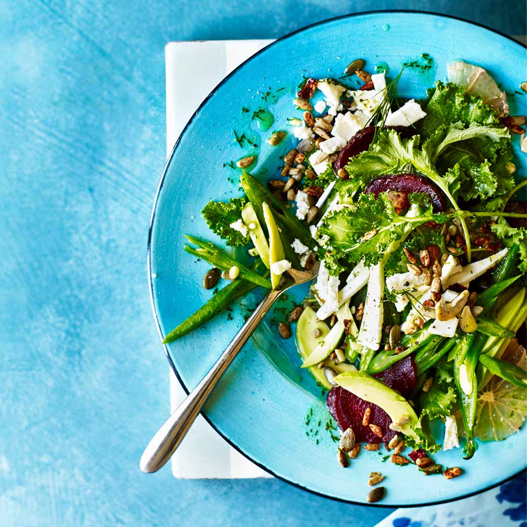 Beetroot, Runner Bean & Grapefruit Salad