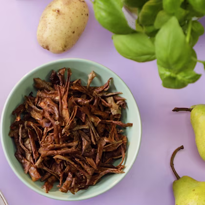 Potato peel crisps