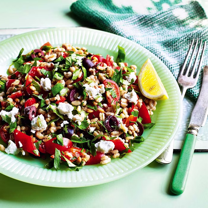 Grains with Roasted Peppers & Goat's Cheese