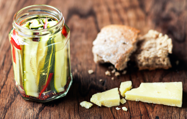 Quick Pickled Courgette