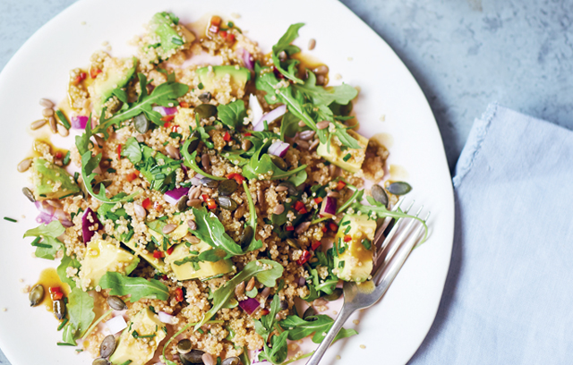 Quinoa Salad with Matcha Chilli Dressing