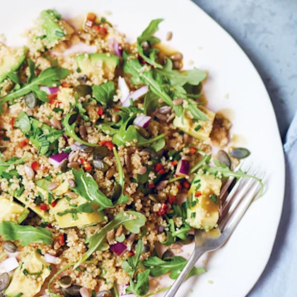 Quinoa Salad with Matcha Chilli Dressing