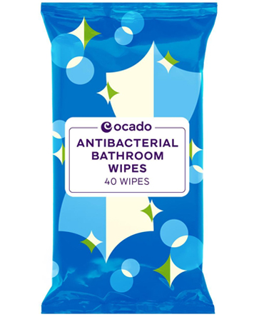 Ocado Antibacterial Bathroom Wipes 40 per pack