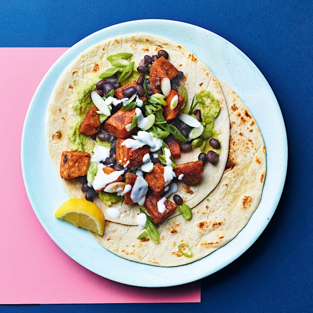 Black Bean and Sweet Potato Tortilla Wraps