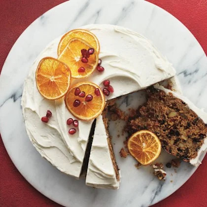 Earl Grey Christmas Cake with Cardamom and Brandy Buttercream