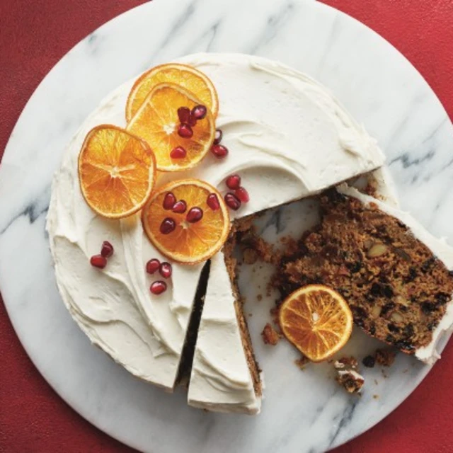 Earl Grey Christmas Cake with Cardamom and Brandy Buttercream