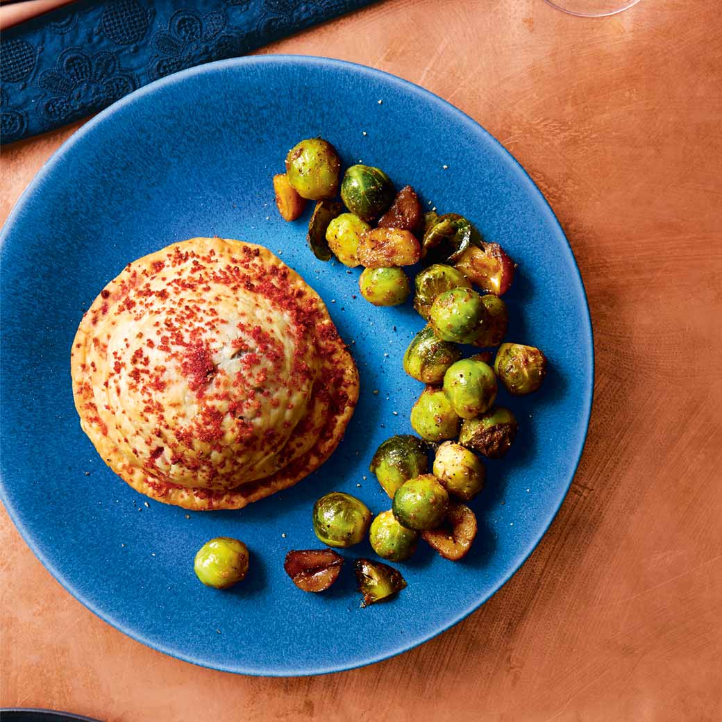 Roasted Sprouts and Chestnuts with Sprout Dust Butter
