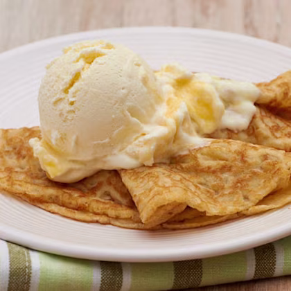 Pancakes with Lemon Curd Ice Cream