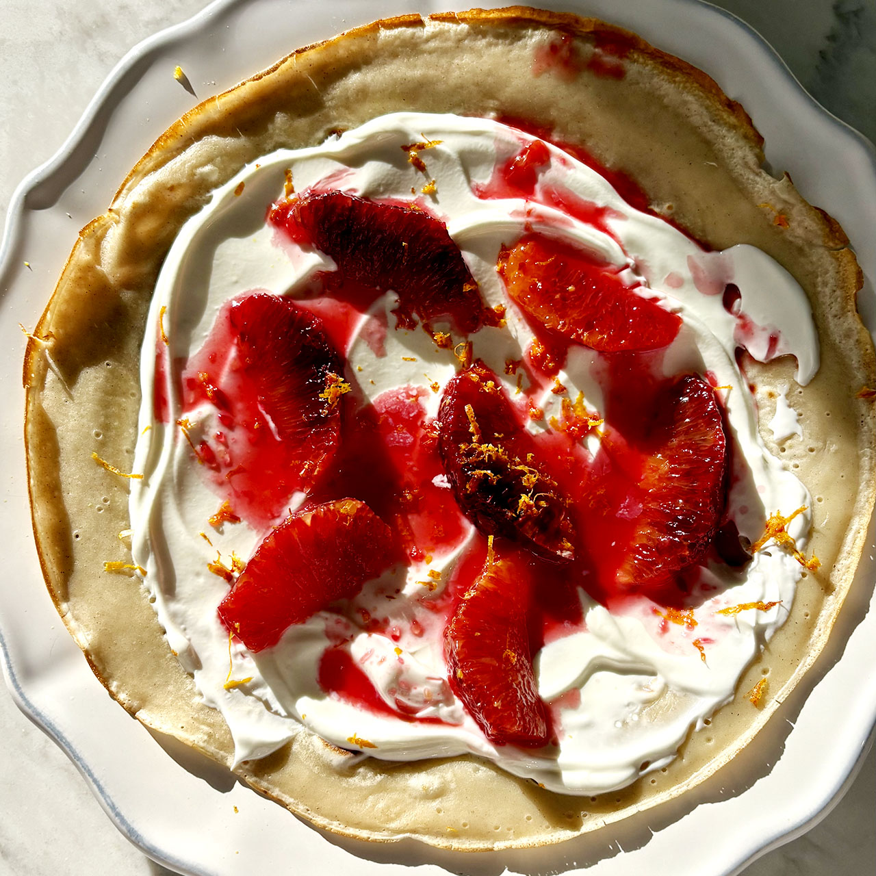 Dutch Baby with Bacon and Maple Syrup