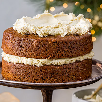 Spiced Ginger Cake with Caramel and Two Buttercreams