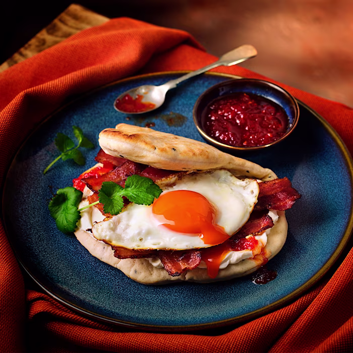 Bacon and Egg Naan
