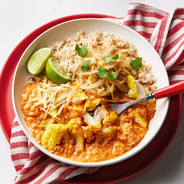 Thai-style Coconut and Smoked Haddock Lentils