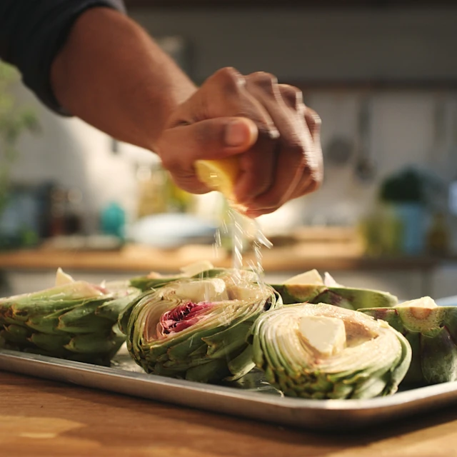 Whole Globe Artichoke with Lemon and Lurpak® Light Butter