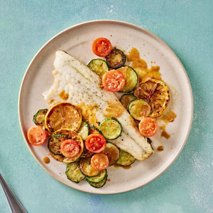 Baked Fish with Miso Tomatoes