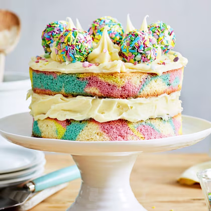 Rainbow Marble Cake