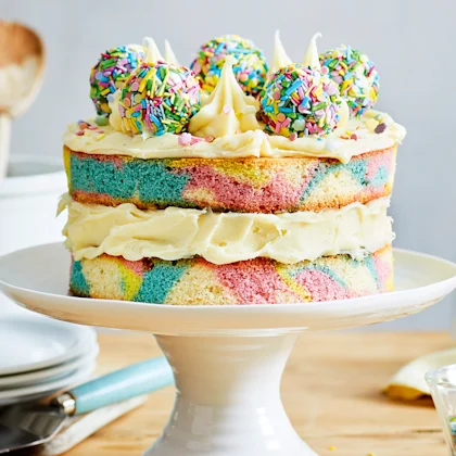 Rainbow Marble Cake