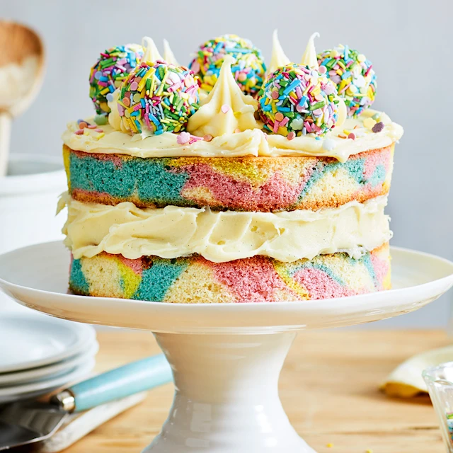 Rainbow Marble Cake