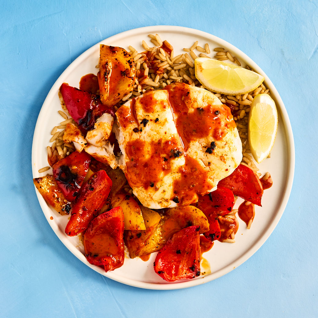 Hake with Peri Peri Peppers