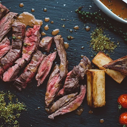 Steak and Peppercorn Sauce