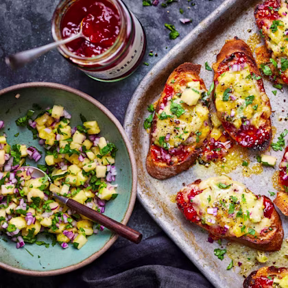 Mini Cheese, Pineapple and Chilli Jam Toasties