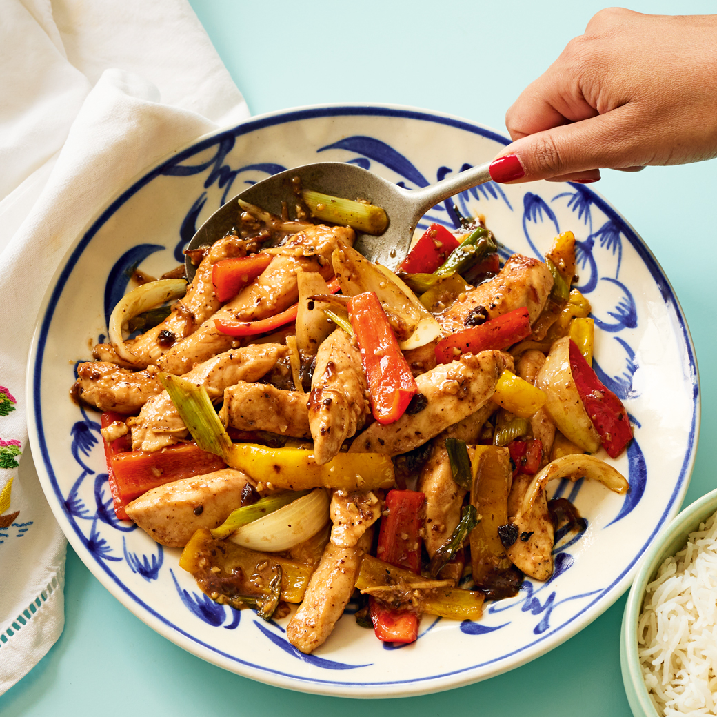 Black Bean and Garlic Chicken Stir-Fry