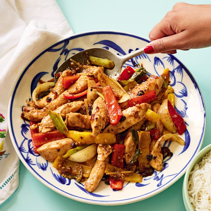Black Bean and Garlic Chicken Stir-Fry
