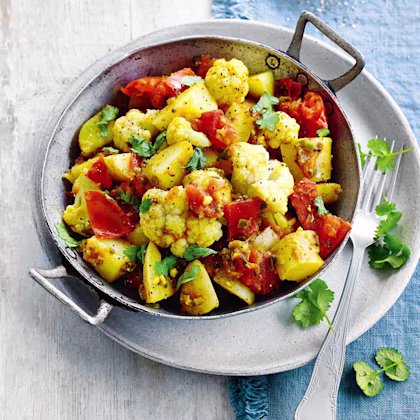 Indian Spiced New Potato and Cauliflower Curry