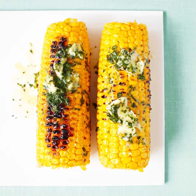 Basil butter corn on the cob