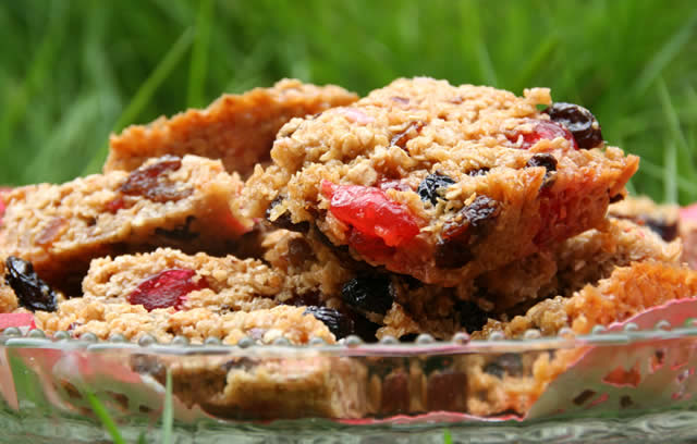 Sticky Marshmallow and Raisin Flapjacks