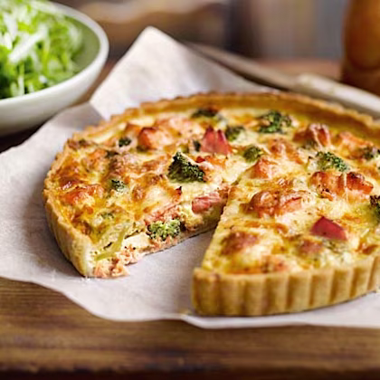 Salmon & Broccoli Quiche