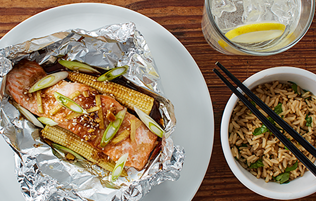 Teriyaki Salmon Parcels