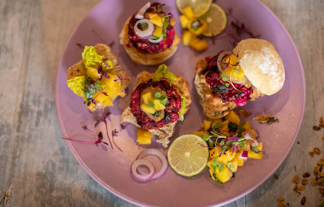 Beetroot, Feta & Oat Burgers