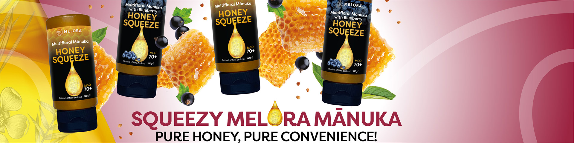 Squeezy Melora Manuka - Pure honey, pure convenience!