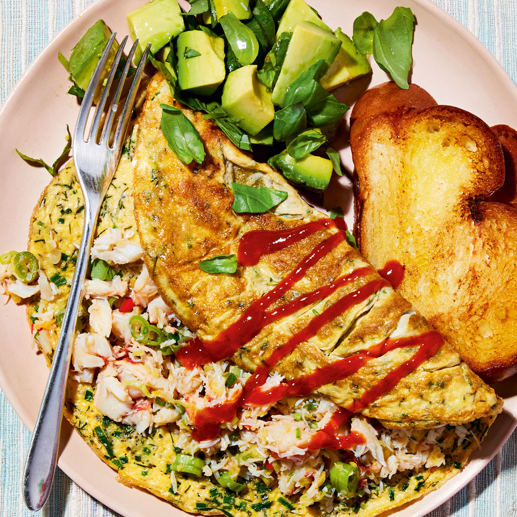 Herby Crab Omelette