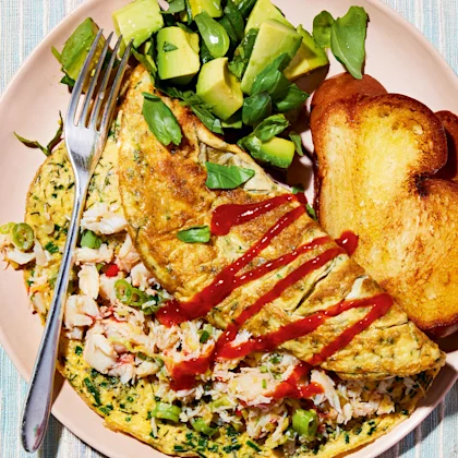 Herby Crab Omelette